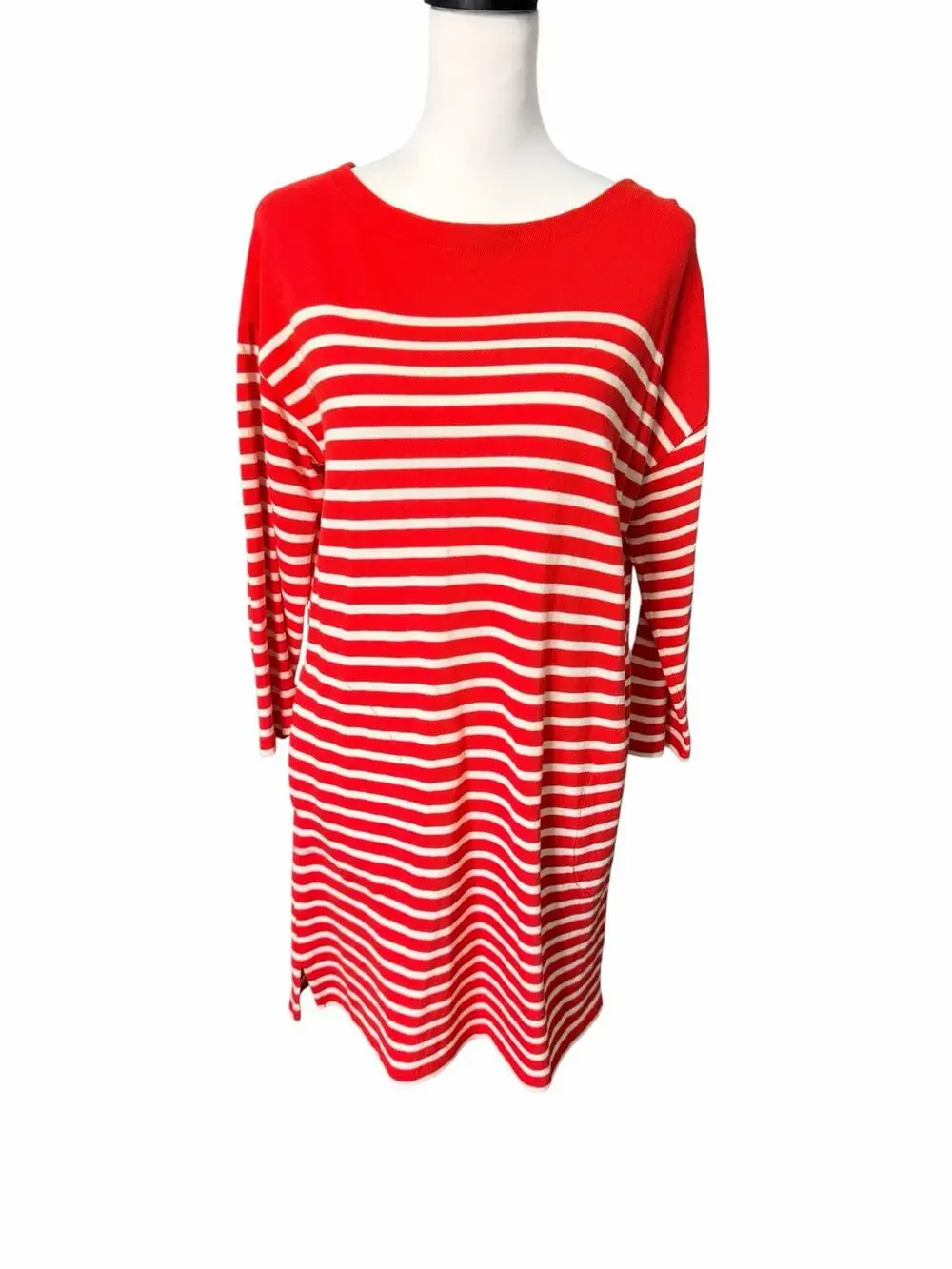 J.Crew Women's Dress Orange / Red Cream Medium